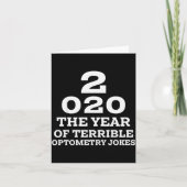 New Year 2020 And Bad Optometry Jokes Eye Chart  Kaart (Voorkant)