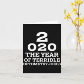 New Year 2020 And Bad Optometry Jokes Eye Chart Kaart (Gele Bloem)