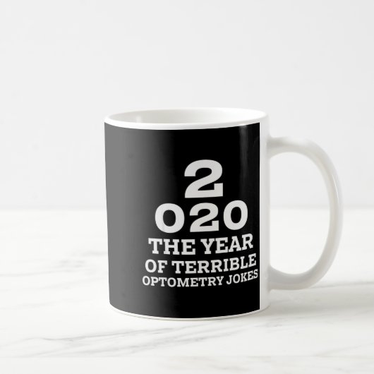 New Year 2020 And Bad Optometry Jokes Eye Chart  Koffiemok (Rechts)