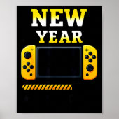 New Year 2026 Loading Gaming Controller New Years Poster (Voorkant)