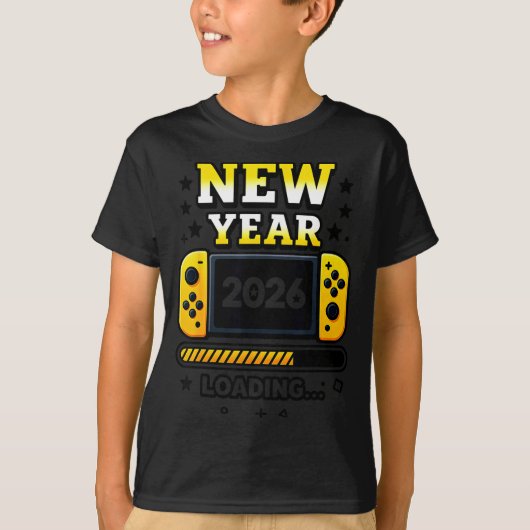 New Year 2026 Loading Gaming Controller New Years T-shirt (Voorkant)