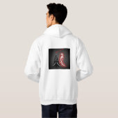 New Year 2026 – Men's Black & White Hoodie (Achterkant volledig)