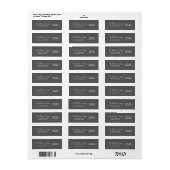 New Year 2026 Modern Simple Gray Return Address  Etiket (Full Sheet)