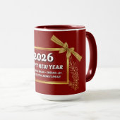 New Year 2026 Mug – Joy, Dreams & Celebration (Devant droit)