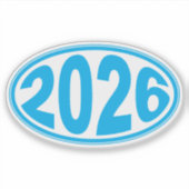 New Year 2026 Oval Sticker (Devant)