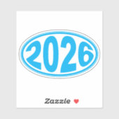 New Year 2026 Oval Sticker (Feuille)