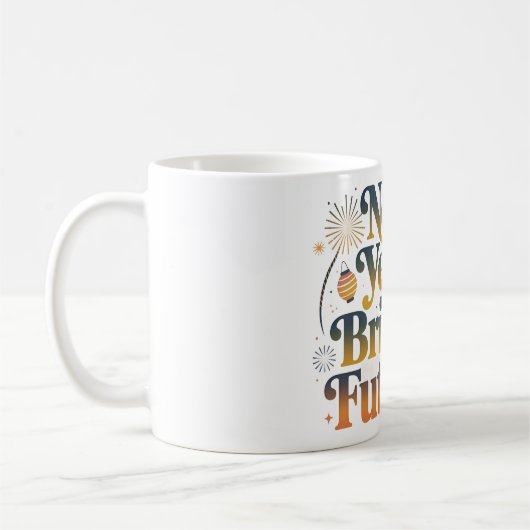 New Year Bright Future Festive Coffee Mug (Gauche)