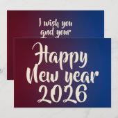 New year card about greeting feestdagenkaart (Voorkant / Achterkant)