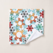 New year decor, christmas, new year, snow (Gant de toilette)