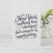 New Year Eve funny quote Feestdagenkaart (Staand voorkant)