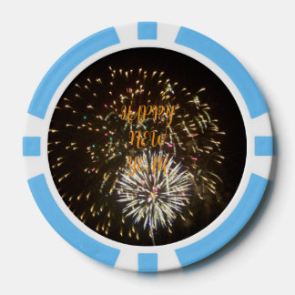 New Year Eve Party Decoration / Favor - Fireworks Poker Chips