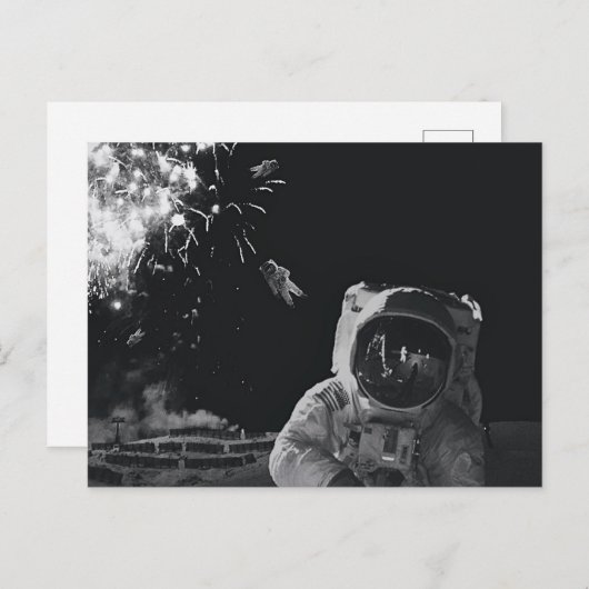 New Year Fireworks Briefkaart (Voorkant / Achterkant)