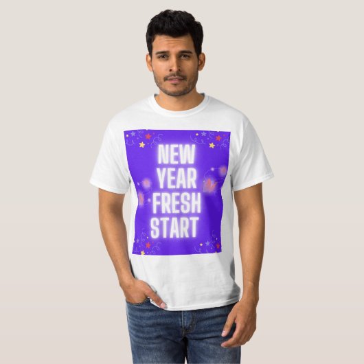 New Year Fresh Start T-Shirt design  (Voorkant volledig)