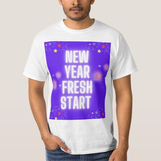 New Year Fresh Start T-Shirt design (Voorkant)