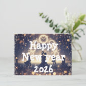 New year greeting 2026 feestdagenkaart (Staand voorkant)