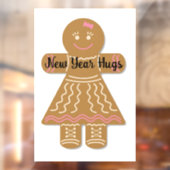 New Year Hugs Window Cling Raamsticker (Vel 2)