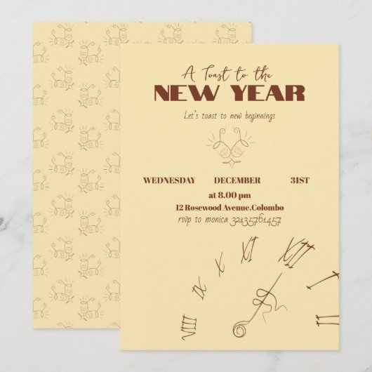New Year Invitation (Devant / Derrière)