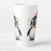 New year, love, birds, penguins latte mok (Voorkant)