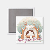 New year magneet (Voorkant / Achterkant)