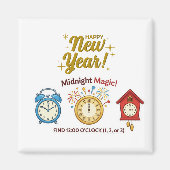 New Year Midnight Magic Time Telling Game Magnet (Devant)
