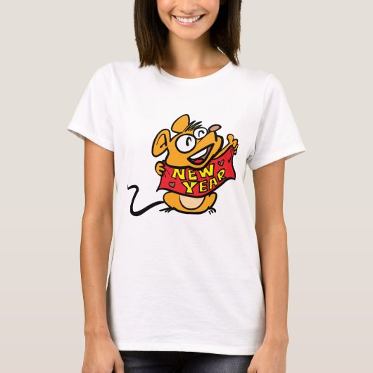 New Year Mouse T-shirt (Voorkant)