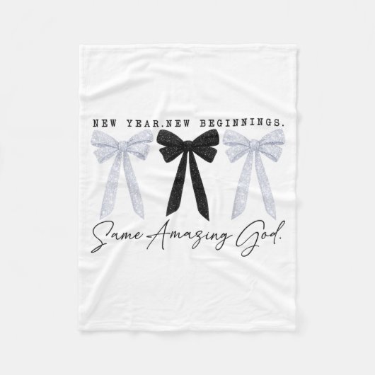 New Year New Beginnings Same Amazing God Coquette  Fleece Deken (Voorkant)