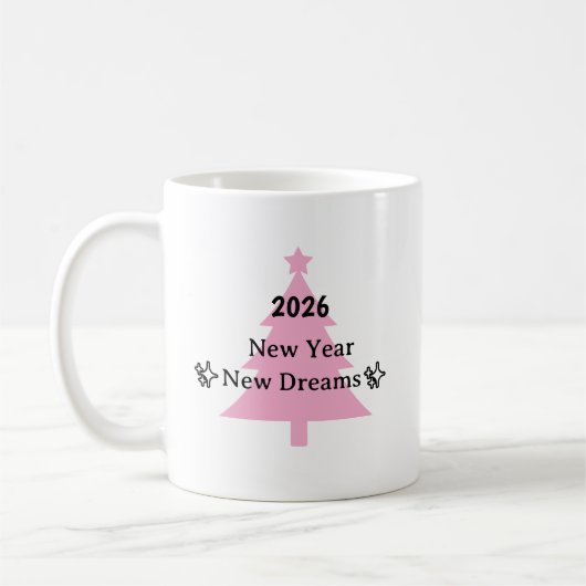 New Year, New Dreams Mug Koffiemok (Links)