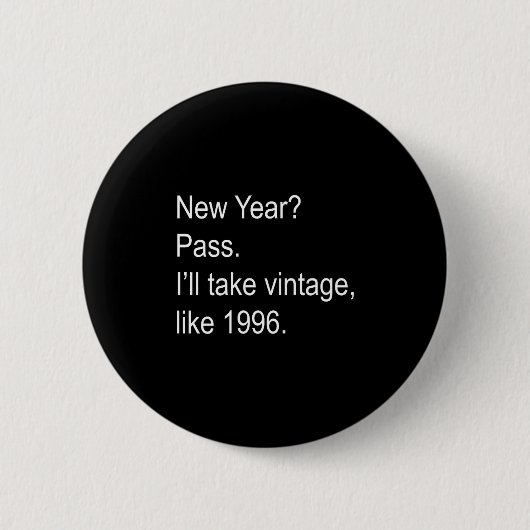 New Year_ P.  Ronde Button 5,7 Cm (Voorkant)