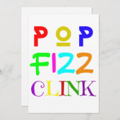 New Year Party Kaart (Voorkant / Achterkant)