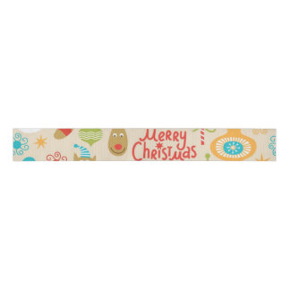 New year pattern grosgrain lint