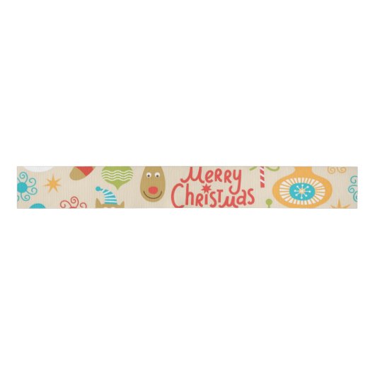 New year pattern grosgrain lint (Voorkant)