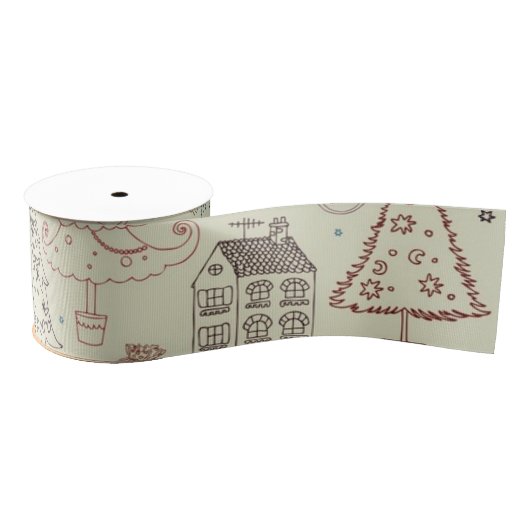 New year pattern grosgrain lint (Spoel)
