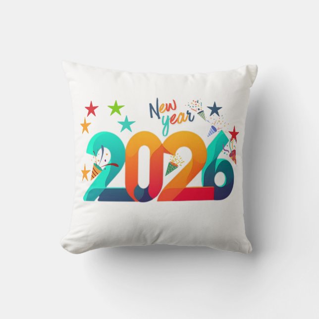 new year pillow kussen (Voorkant)