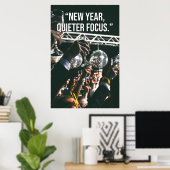 New Year Quieter Focus Motivation Poster (Bureau à domicile)