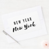 New Year Rechthoekige Sticker (Envelop)