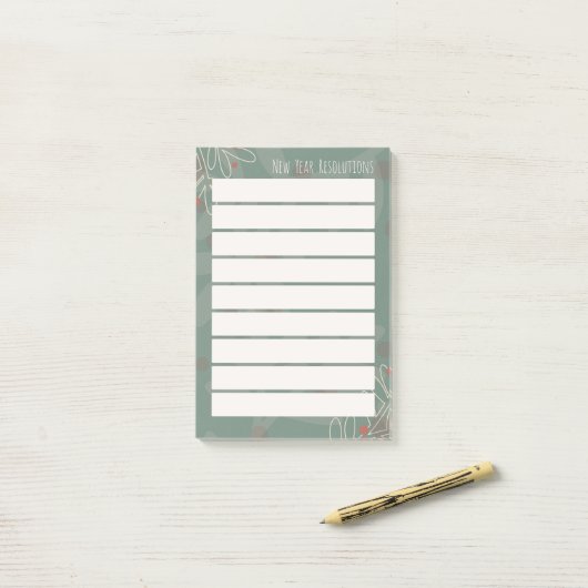 New Year Resolutions Post-it® Notes (Op bureau)