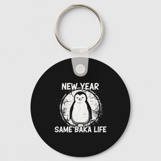 New Year Same Baka Life Baka Penguin  Sleutelhanger (Voorkant)
