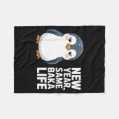 New Year Same Baka Life Funny Penguin Anime Style  Fleece Deken (Voorkant (Horizontaal))