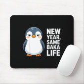 New Year Same Baka Life Funny Penguin Anime Style Muismat (Met muis)