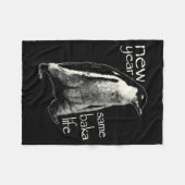 New Year Same Baka Life Funny Penguin  Fleece Deken (Voorkant (Horizontaal))
