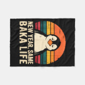 New Year Same Baka Life Penguin Joke  Fleece Deken (Voorkant (Horizontaal))
