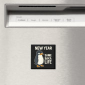 New Year Same Baka Life Penguin Joke  Magneet (Insitu (Vaatwasser))