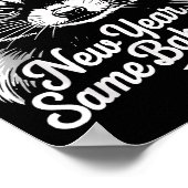 New Year Same Baka Life Raccoon Meme Funny Joke  Poster (Hoek)