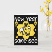 New Year Same Bee Meme Funny New Years Eve  Kaart (Gele Bloem)