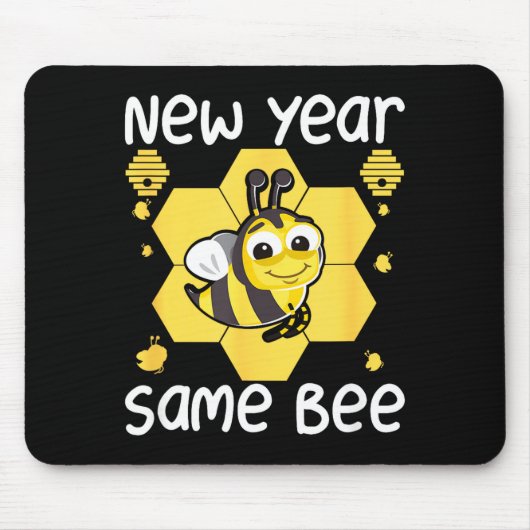 New Year Same Bee Meme Funny New Years Eve  Muismat (Voorkant)