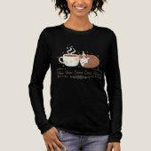 New Year Same Cozy Vibes Cat Coffee Cup T-Shirt (Voorkant)