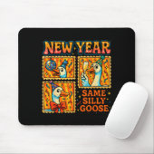New Year Same Silly Goose Funny Retro Party Gift Muismat (Met muis)