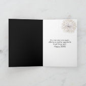 New Year Sparklers On a Midnight Clock Kaart (Binnen)