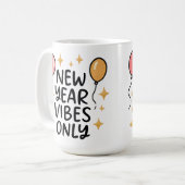 "New Year Vibes Only" Coffee Mug (Devant gauche)