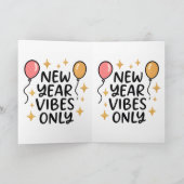 "New Year Vibes Only" Greeting Card Kaart (Binnen)